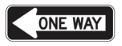 One Way and Divided Highway Crossing Signs